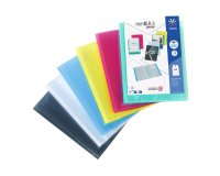 Protège-documents Viquel polypropylène translucide personnalisable A4 100 pochettes - 200 Vues – couleurs assorties