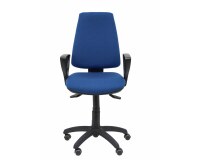 Silla Elche S Bali brazos fijos ruedas de parquet - Azul marino
