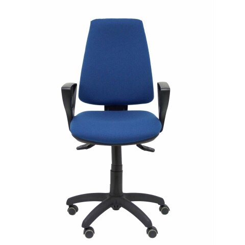 Silla Elche S Bali brazos fijos ruedas de parquet - Azul marino