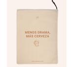 Bolsa tela regalo "Menos dramas más cerveza"
