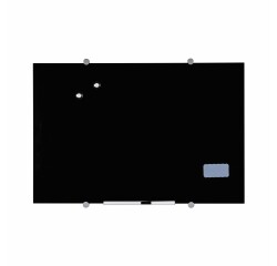 Pizarra vidrio magnetica negra 1200X900
