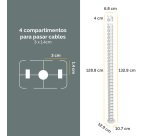 Vértebra Organización Cables Extensible