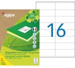 Etiquettes adresses multi-usages recyclées 105 x 35 mm Agipa - Boîte de 1600