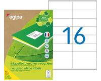 Etiquettes adresses multi-usages recyclées 105 x 35 mm Agipa - Boîte de 1600