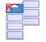 Etiquettes pour livre, blanc/bleu, 34 x 75 mm lignées