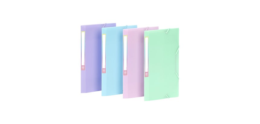 Chemise à élastiques 3 rabats Travel Pocket - RAINBOW PASTEL VIQUEL  - Coloris assortis