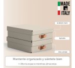 Caja de almacenamiento Leitz Puro con tapa, media baja, 8L, cartón 100% reciclado, paquete de 2