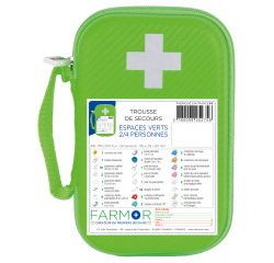 Trousse de secours Espaces verts 2/4 personnes en PU vert