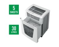 Destructora Leitz IQ Office Pro P6+, blanco/plata
