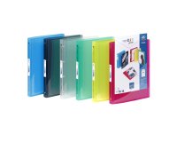 Classeur 4 anneaux plastifié Viquel Propyglass A4 - Dos 2,5 cm couleurs assorties