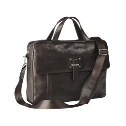 Lederen business tas met laptopvak 15,6"
