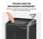 Destructora Trituradora de hojas Fellowes 485Ci corte en partículas de 4x30mm