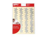 Gommette étoile or et argent métallisé Apli grande taille - Pochette de 128