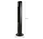 DOMO DO8153 Säulenventilator mit Umgebungsbeleuchtung – 5 Geschwindigkeiten – 4 Funktionen – 105 cm Höhe