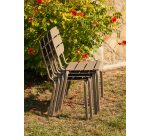 Chaise empilable d'extérieur ARNON - structure aluminium
