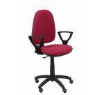 Silla de oficina Ayna brazos fijos ruedas parquet tapizado
