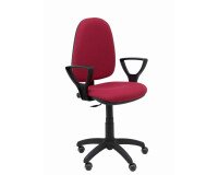 Silla de oficina Ayna brazos fijos ruedas parquet tapizado
