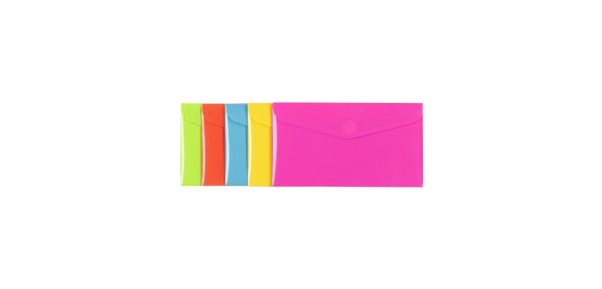 Pochettes de rangement à scratch Viquel Happy Fluo  22 x 12,5 cm