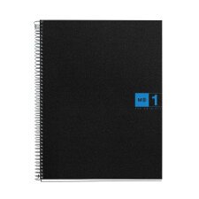 Notebook The Original, Couverture souple, A4, quadrillage 5x5 mm, 80 feuilles de 1 couleur, Miquelrius, Bleu.
