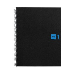 Notebook The Original, Couverture souple, A4, quadrillage 5x5 mm, 80 feuilles de 1 couleur, Miquelrius, Bleu.
