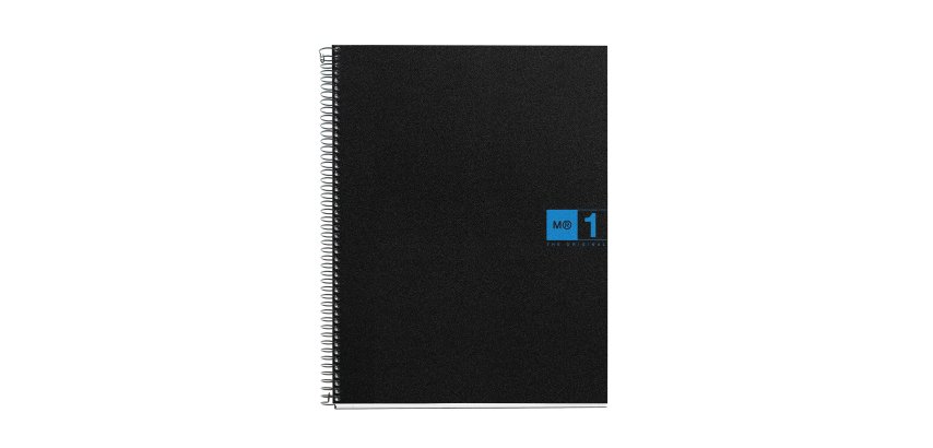 Notebook The Original, Couverture souple, A4, quadrillage 5x5 mm, 80 feuilles de 1 couleur, Miquelrius, Bleu.
