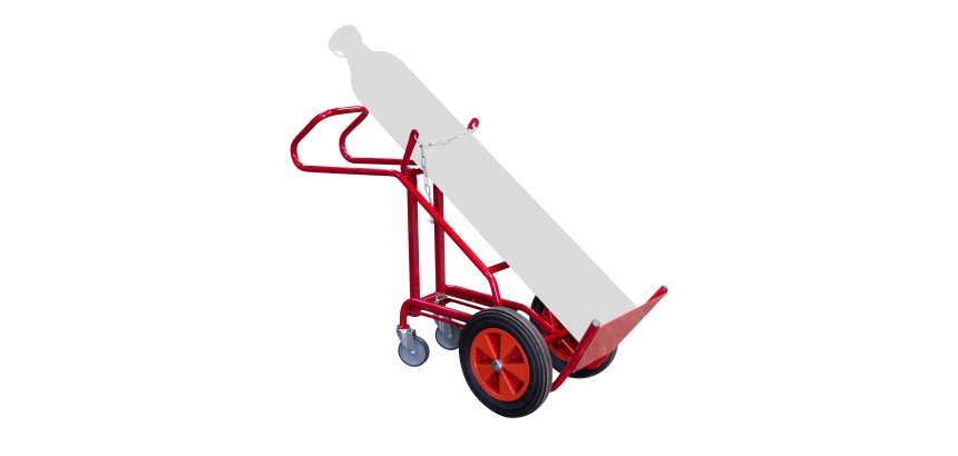 Diable porte-bouteille avec béquille acier 250 kg bavette fixe profondeur 280 mm roue caoutchouc