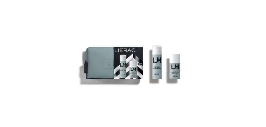 Geschenkbox für Herren Lierac Global Anti-Aging Fluid 50 ml und kostenloses Deodorant 50 ml.