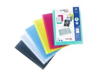 Protège-documents Viquel polypropylène translucide personnalisable A4 60 pochettes - 120 Vues – couleurs assorties