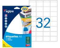 Étiquettes adresses 24 x 33,5 mm Agipa 114012 - Boîte de 512