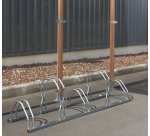 Râtelier 5 vélos sur 2 niveaux  finition zinguée