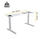 Estructura metálica para mesa regulable en altura Levado™ Plata Fellowes (no incluye Tablero, ni instalación)