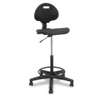 Tabouret Nargo en polyuréthane noir