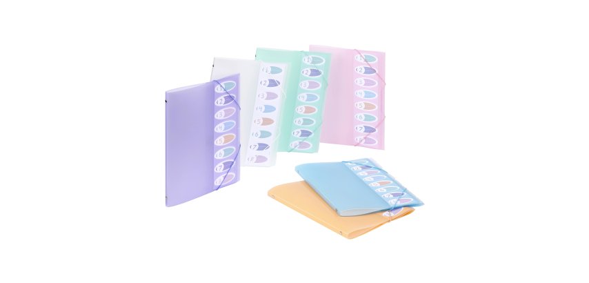 Trieur plastique Propyssoft Viquel 8 compartiments - Format A4