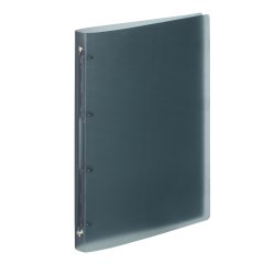 Classeur 4 anneaux plastifié Viquel A4 Dos 2,5 cm - translucide noir