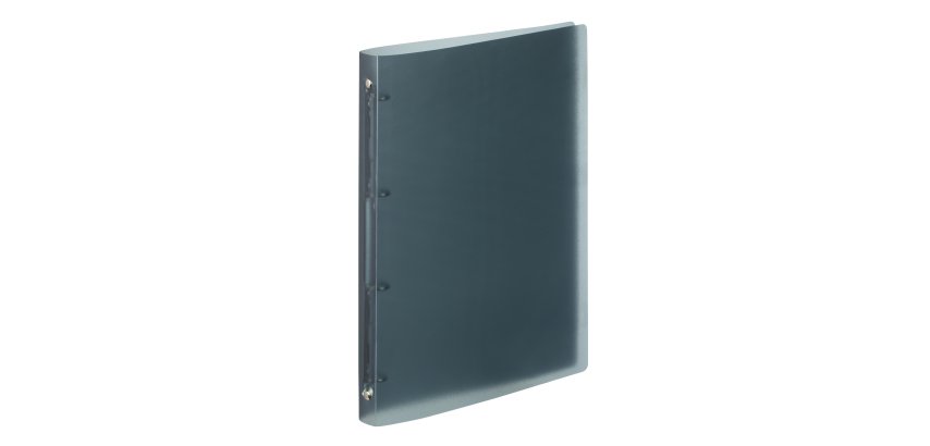 Classeur 4 anneaux plastifié Viquel A4 Dos 2,5 cm - translucide noir