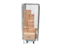 Roll acier zingué 4 ridelles avec porte verrouillable 400 kg 660 x 760 mm