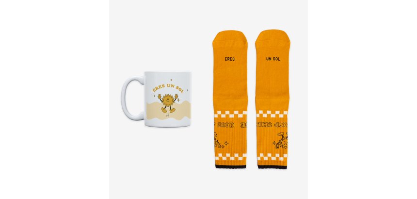 Kit Taza + Calcetines "Eres un sol" VitaminD Tlla 36-41