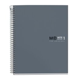 Notebook The Original, Couverture rigide, A5, quadrillage 5x5 mm, 80 feuilles de 1 couleurs, Miquelrius, Grafit.
