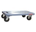 Plateau roulant polypropylène sans rebord 350 kg 600 x 400 mm roue nylon