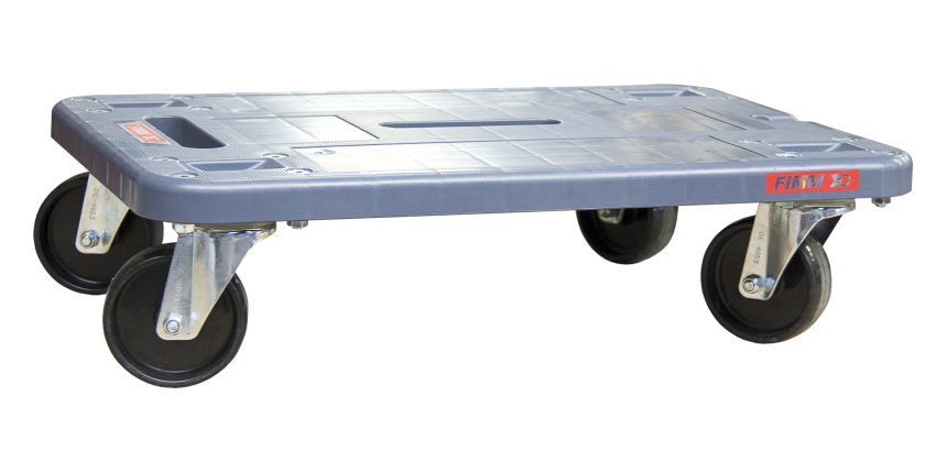 Plateau roulant polypropylène sans rebord 350 kg 600 x 400 mm roue nylon