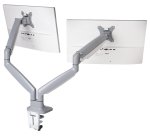 Brazo SmartFit® de altura ajustable con controles de un solo toque para dos monitores