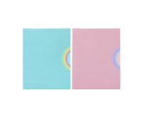 Pochette coin A4 - 4 positions - VIQUEL RAINBOW PASTEL - couleurs assorties