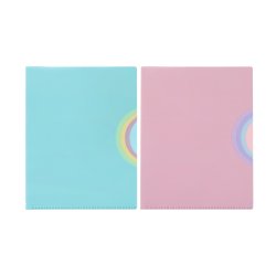 Pochette coin A4 - 4 positions - VIQUEL RAINBOW PASTEL - couleurs assorties