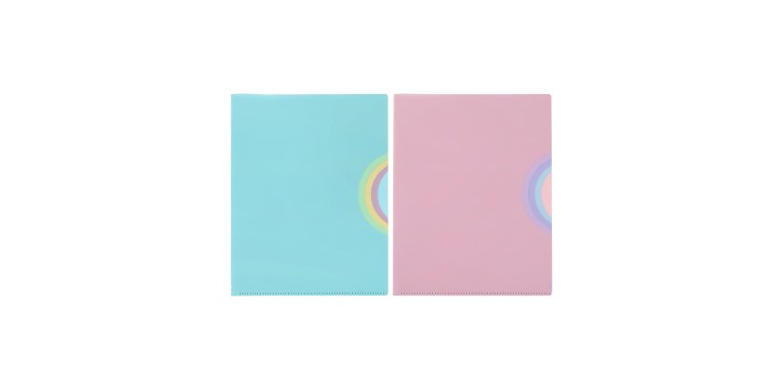 Pochette coin A4 - 4 positions - VIQUEL RAINBOW PASTEL - couleurs assorties