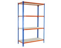 Estantería Simon maderclick mini 4/400 azul/naranja/madera