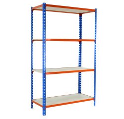 Estantería Simon maderclick mini 4/400 azul/naranja/madera