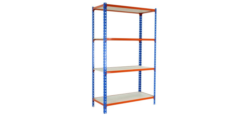 Estantería Simon maderclick mini 4/400 azul/naranja/madera