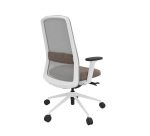 Office chair ROCKIT fabric and mesh - High backrest - 1D armrests - white structure