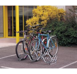 Râtelier 3 vélos sur 2 niveaux - Côte à côte