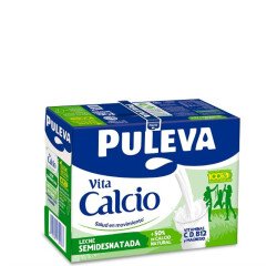 Leche Puleva Vita Calcio Semi Brik 1L -  Pack 6